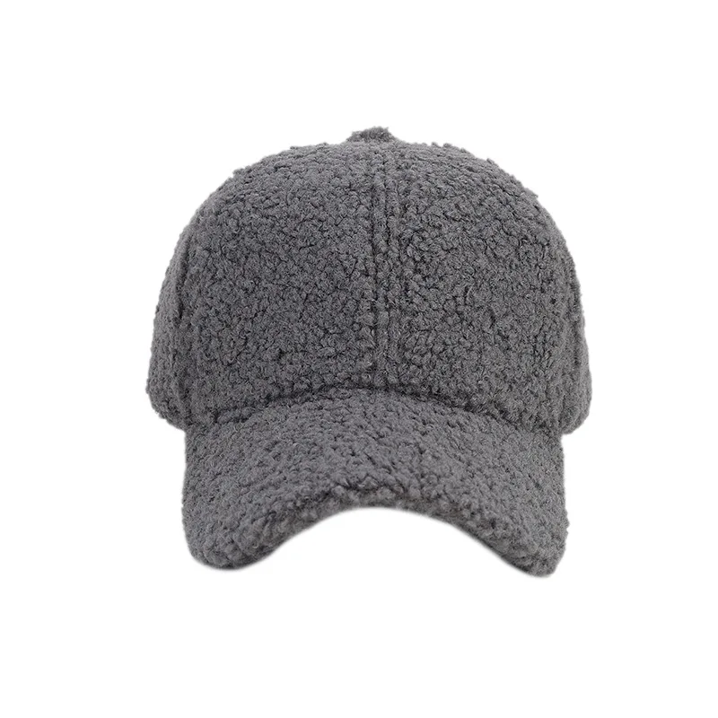 Artificial Lamb Wool Hats Women Autumn Winter Baseball Cap Men Keep Warm Cap Plush Baseball Caps Spring Baseball Cap Sunshade