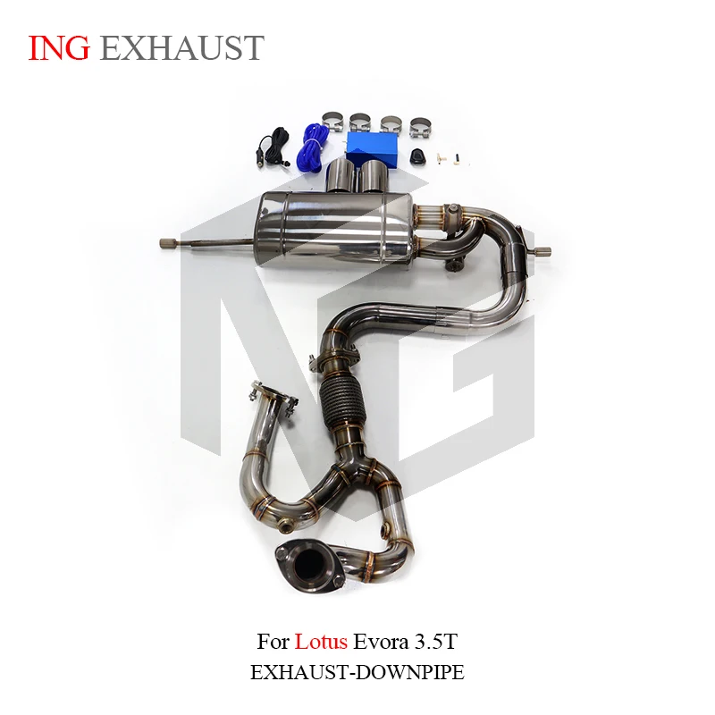 

ING Exhaust Catback SUS304 System Front Pipe for Lotus Evora 3.5T Electronic Remote Vaccum Valve Switch Muffler Car Accessories