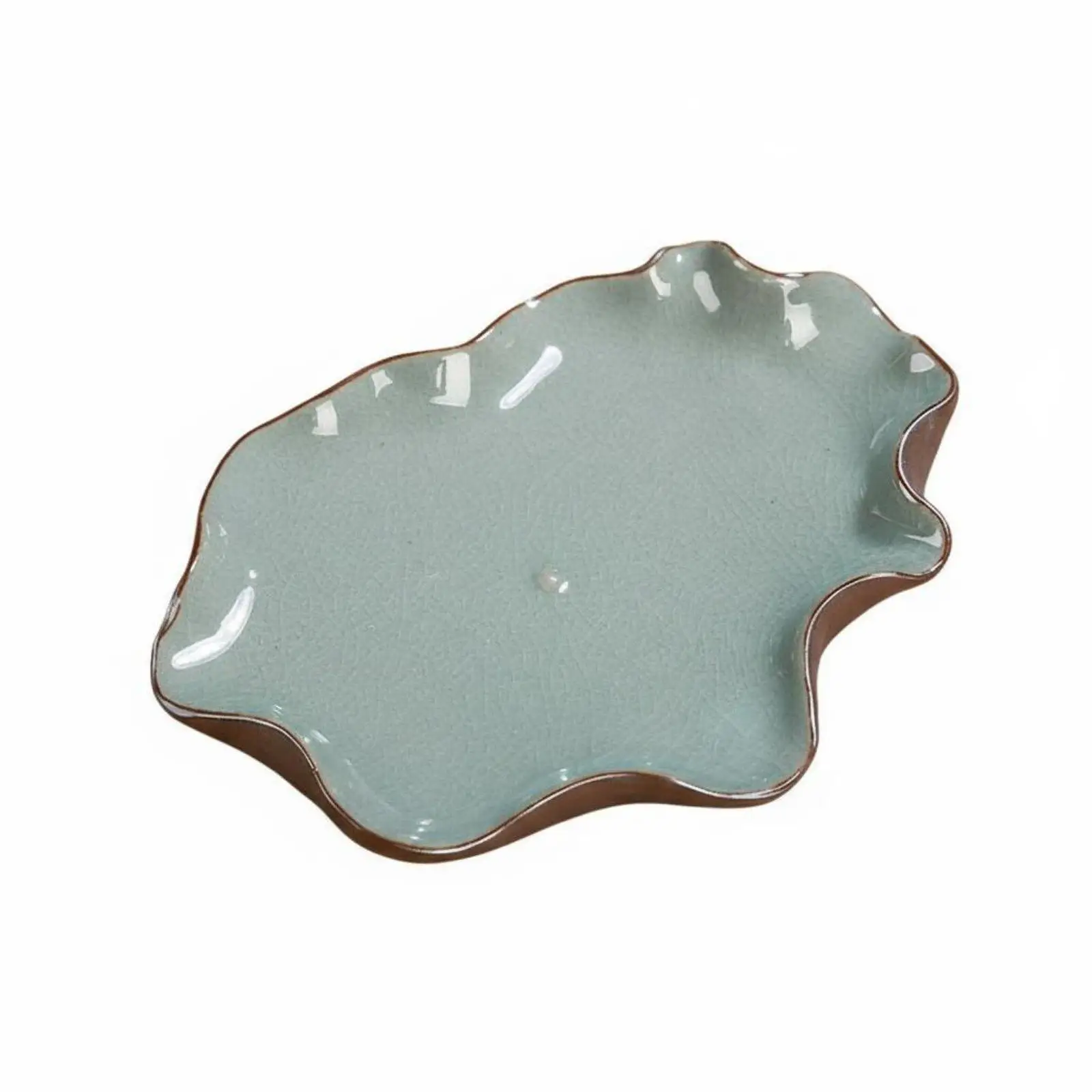 Decorative Ceramic Tray Planter Saucer for Indoor Plants Water Catchment Base Elegant Pot Stand