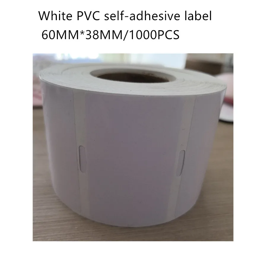 

20 рулонов белой самоклеющейся этикетки из ПВХ, 60*38/1000, ПВХ-наклейка