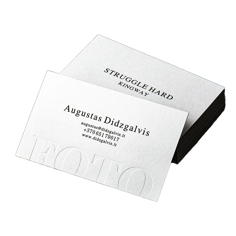 

Customized Luxury Logo Name cardCotton Paper Cardboard Gold Silver Foil Embossed Business Cards VIP card