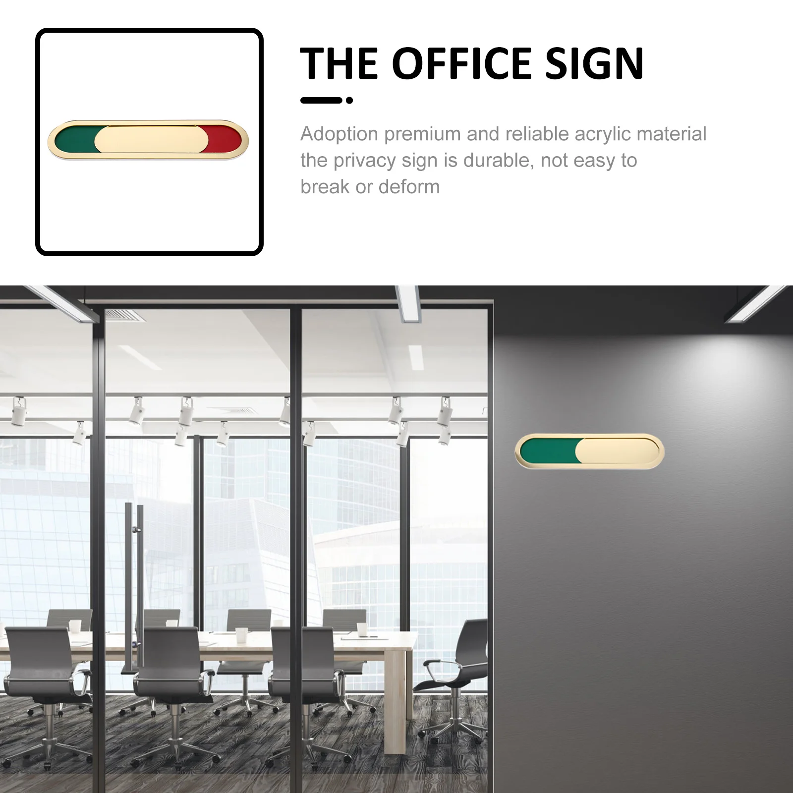 

Acrylic Office Privacy Sign Slide Door Indicator for Conference Room Meeting Room Privacy Occupied Vacant Sign