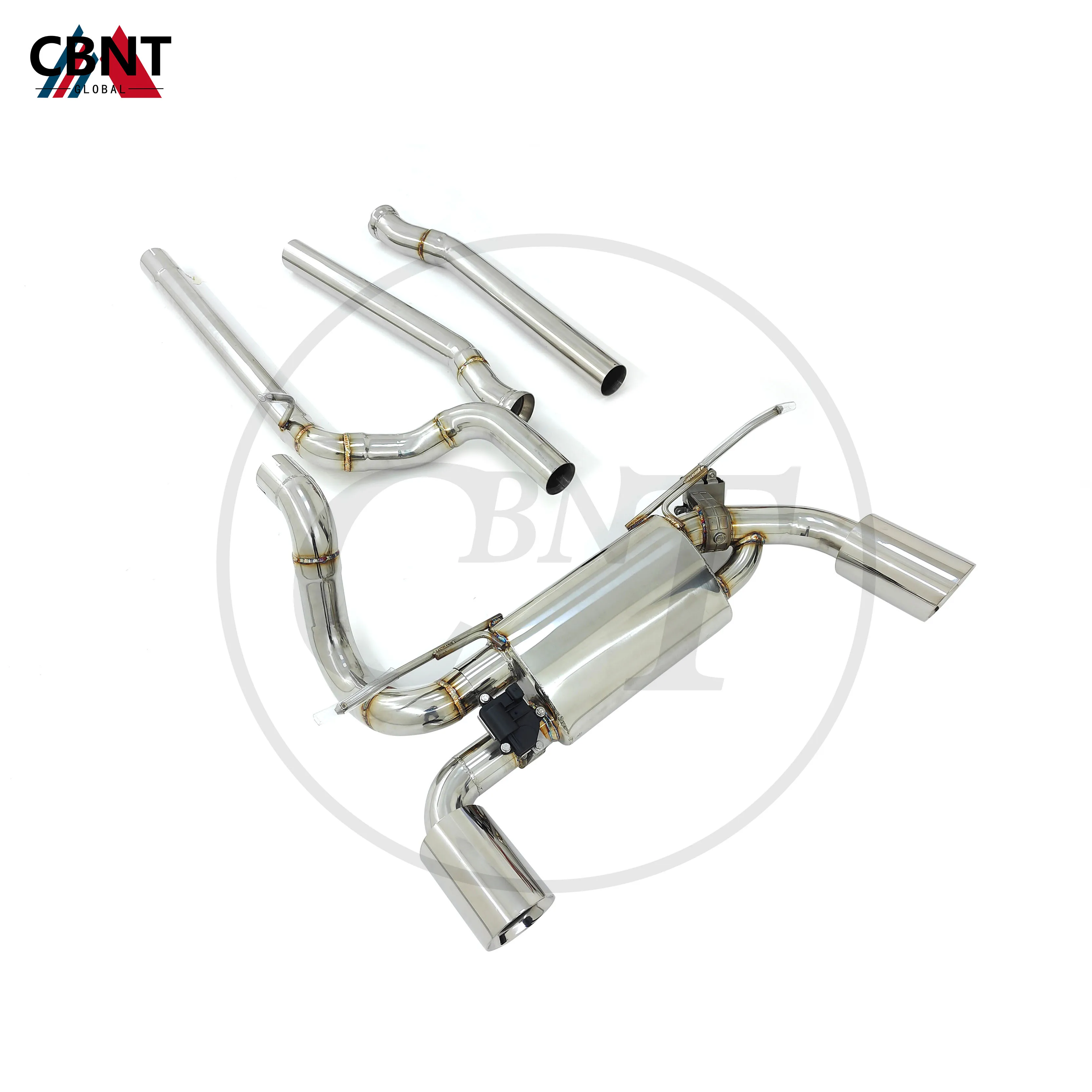 CBNT for Jeep Wrangler JL 2.0T  Exhaust System with Valve Muffler Valvetronic Exhaust-pipe SS304 Quality Valved Exhaust Catback