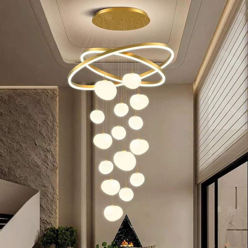 

Современные роскошные высотные светодиодные светильники для украшения зданий, подвесные светильники для лестниц, подвесные светильники для гостиной, внутреннее освещение ﻿