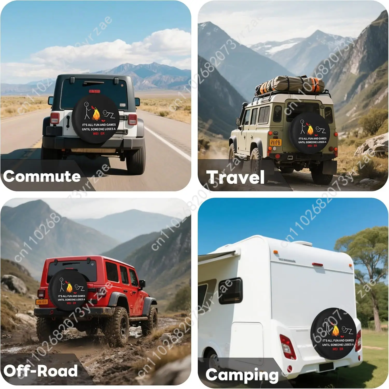 Camping Various Models Spare Car Tire Cover Sand Dust Prevention Protect Wind Rain Tire Cover Sturdy Durable Tire Covers