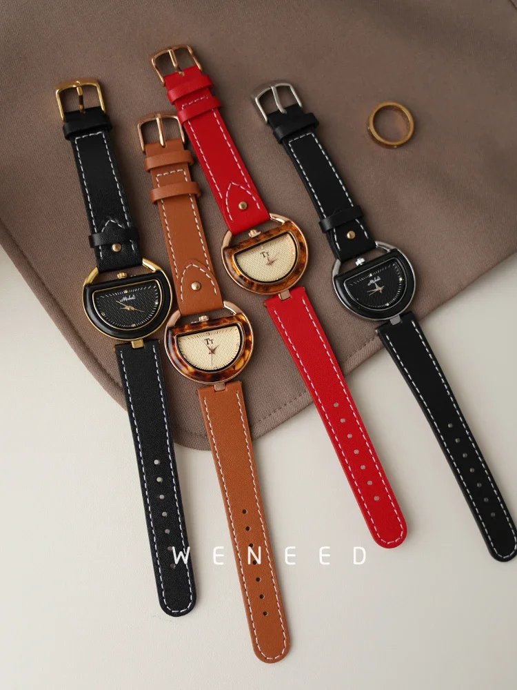 Reloj de cuarzo Vintage con temperamento a la moda Para mujer, regalo de estudiante, accesorios Para mujer, Relojes Para Damas