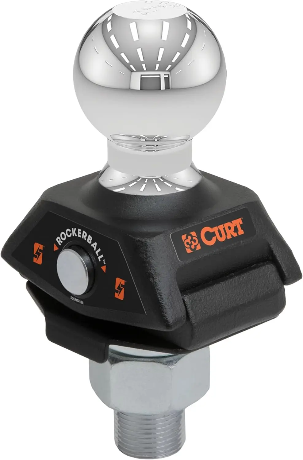 

2" Cushion Hitch Trailer Ball with ShockDrop Technology, 1" Shank, 7,500 lbs, Smooth Towing