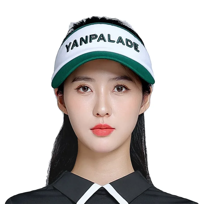 DK Lady Empty Top Golf Cap Lady Patchwork Anti-UV Adjustable Korean Style Letter Printing Hats Breathable Casual Baseball Cap