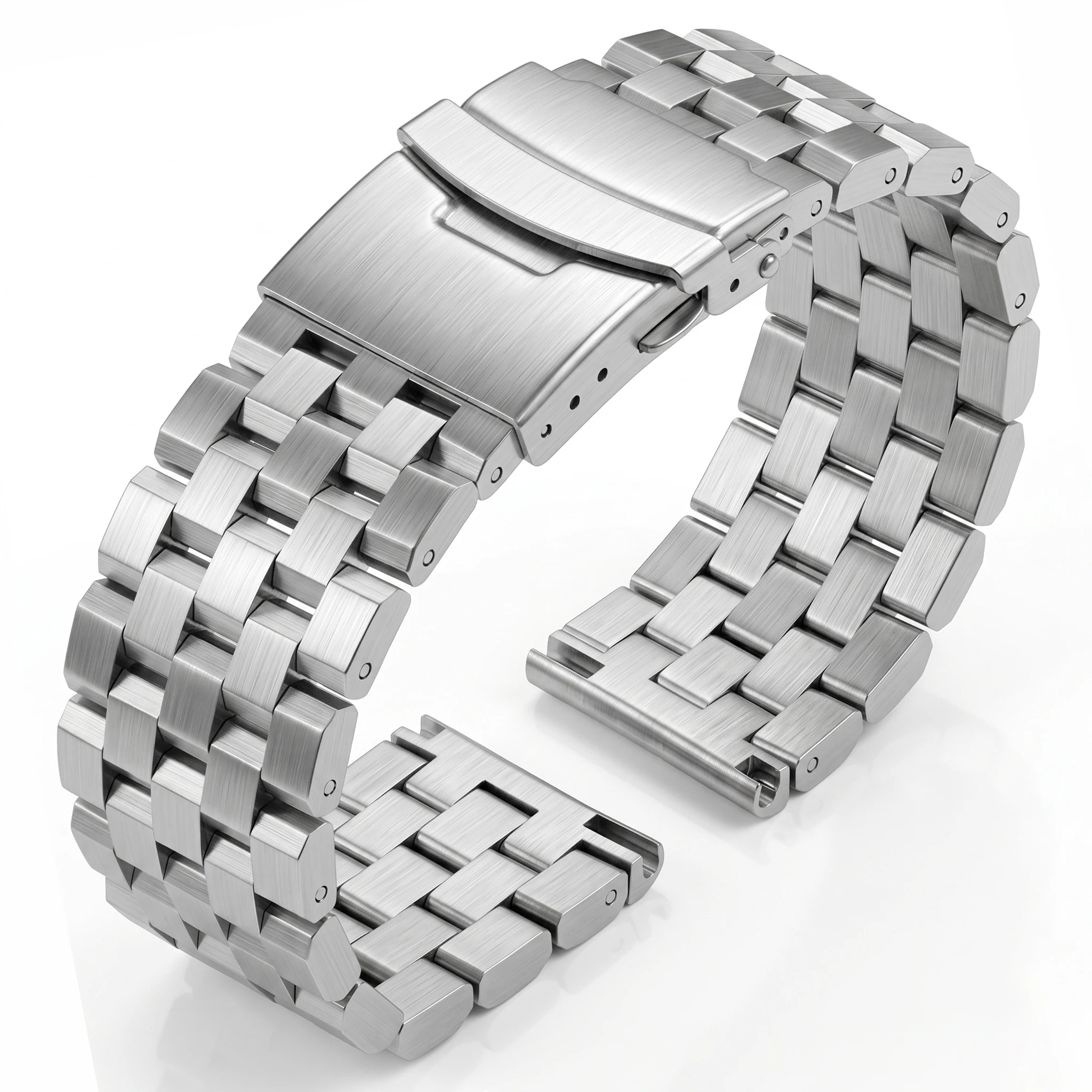 

Solid Stainless Steel Watch Band 18 20 22 24mm Straight End Metal Bracelet Replacement Strap with Tool Men Women