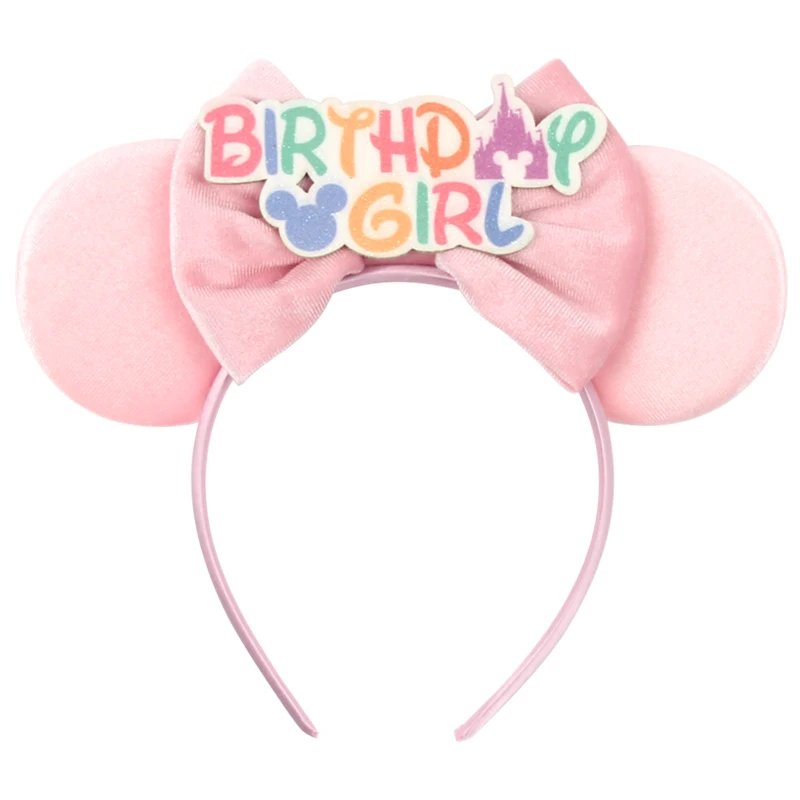 1 Stück Süßes Geburtstags-Haarband Buntes Happy Birthday Schriftmuster Mickey Perlenmuster Mädchen Geburtstags-Haaraccessoire