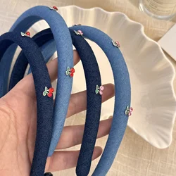 Hair bands accessories for girls women headbands korean flowers hoop rhinestone vintage popular leading fashion makeup kpop 2024