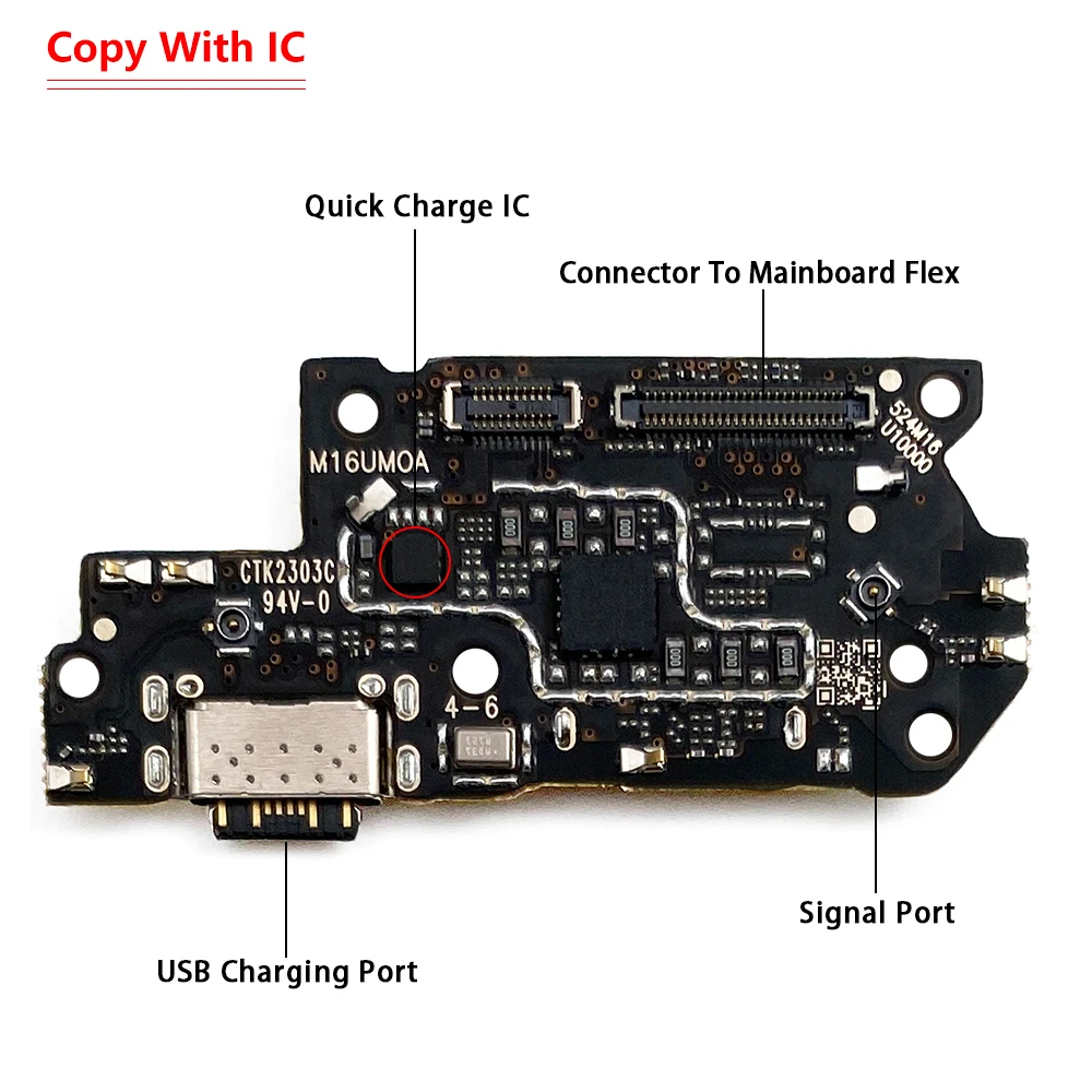 10Pcs For Xiaomi Redmi Note 12 Pro Plus USB Charging Port Mic Microphone Dock Connector Board Flex Cable Repair Parts