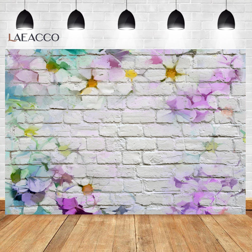 Laeacco-오래된 벽돌 벽, 시멘트 파티, 아기, 어린이 패턴, 초상화, 사진 배경, 포토콜 사진 스튜디오