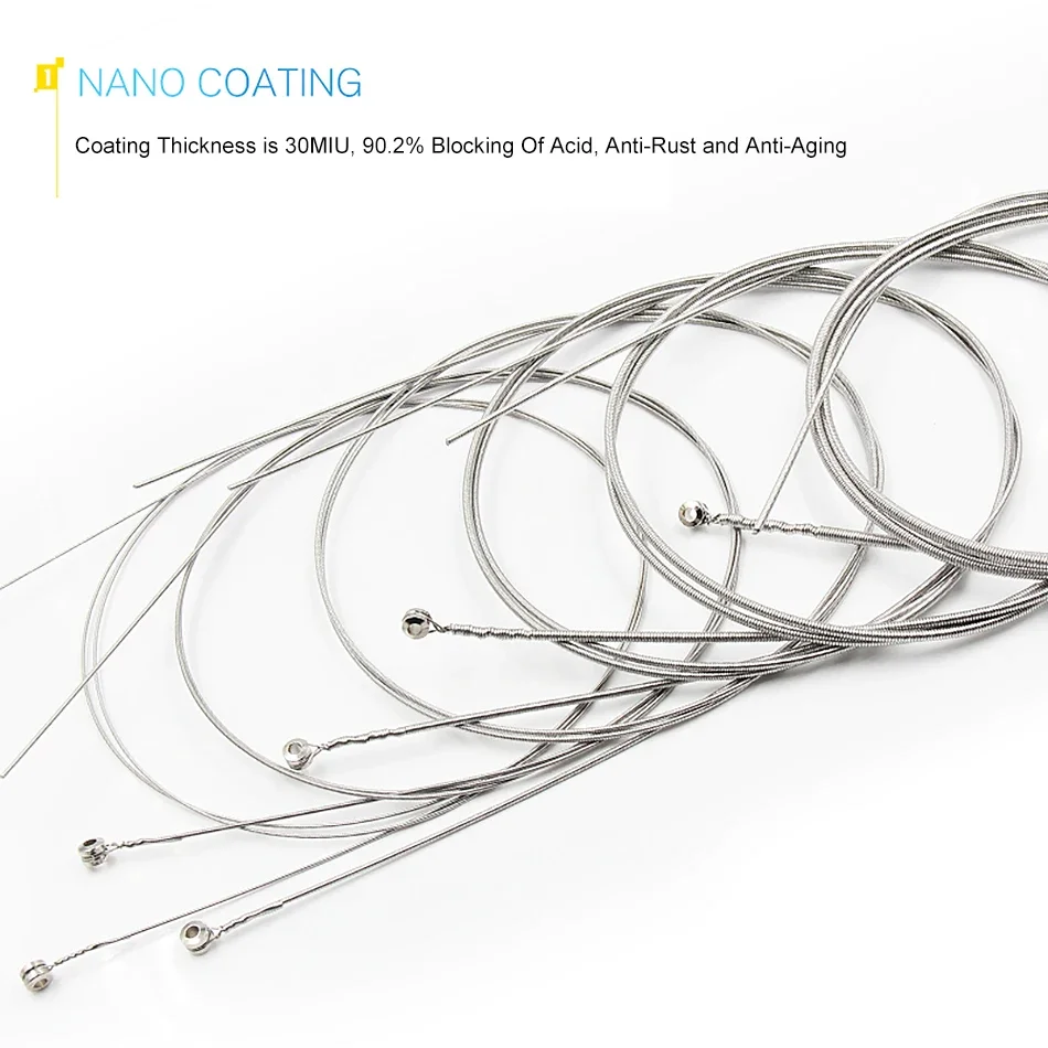 Orphee Nano Coating Electric Bass Strings for 4/5/6 Strings Bass Hexagonal Core 100% Nickel