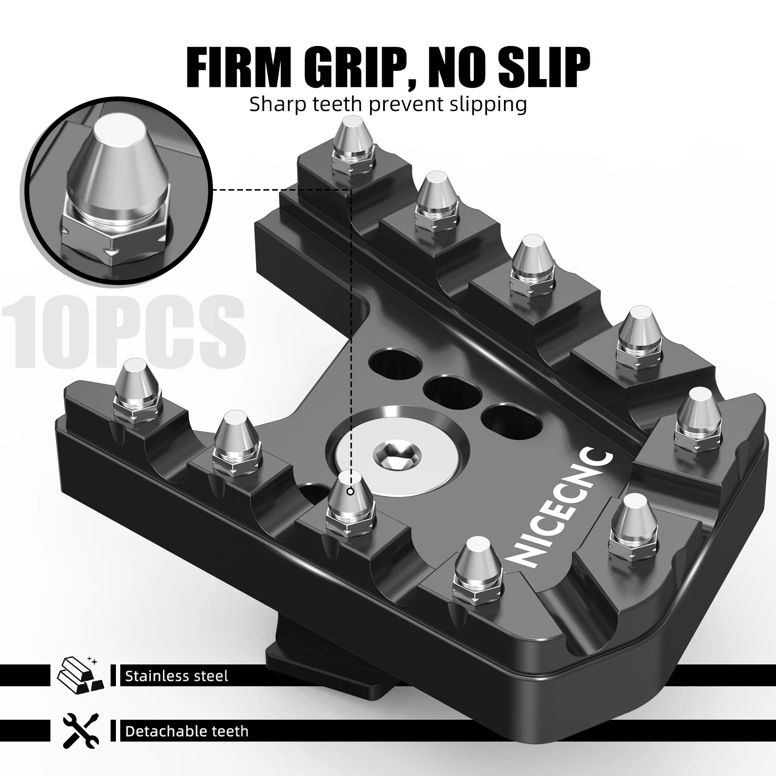 For 2019-2024 Yamaha Tenere 700 T700 XTZ 700 Brake Pedal Step Tip Plate Footrests Foot Pegs Tenere700 Rally Edition 2020-2024