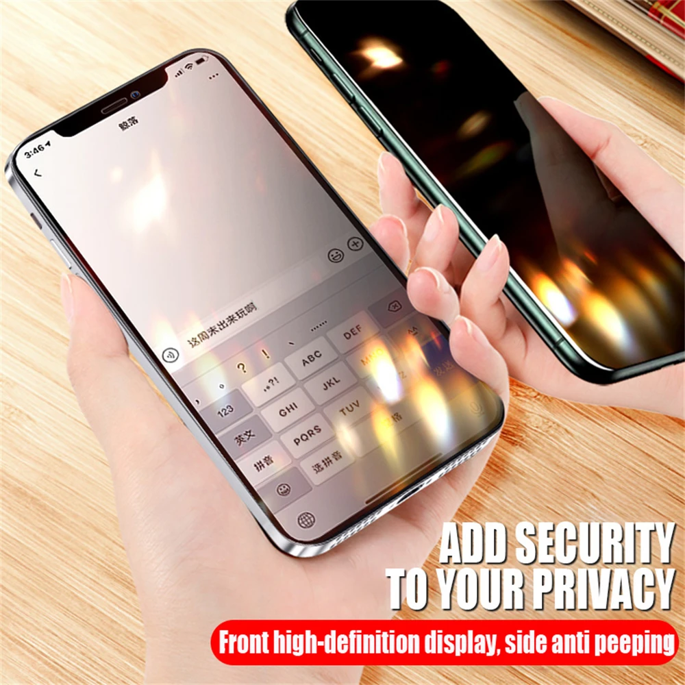 4Pcs Privacy Screen Protector For iPhone 14 13 11 12 Pro Max Mini 7 8 Plus SE AntiSpy Protective Glass For iPhone 15 X XR XS MAX