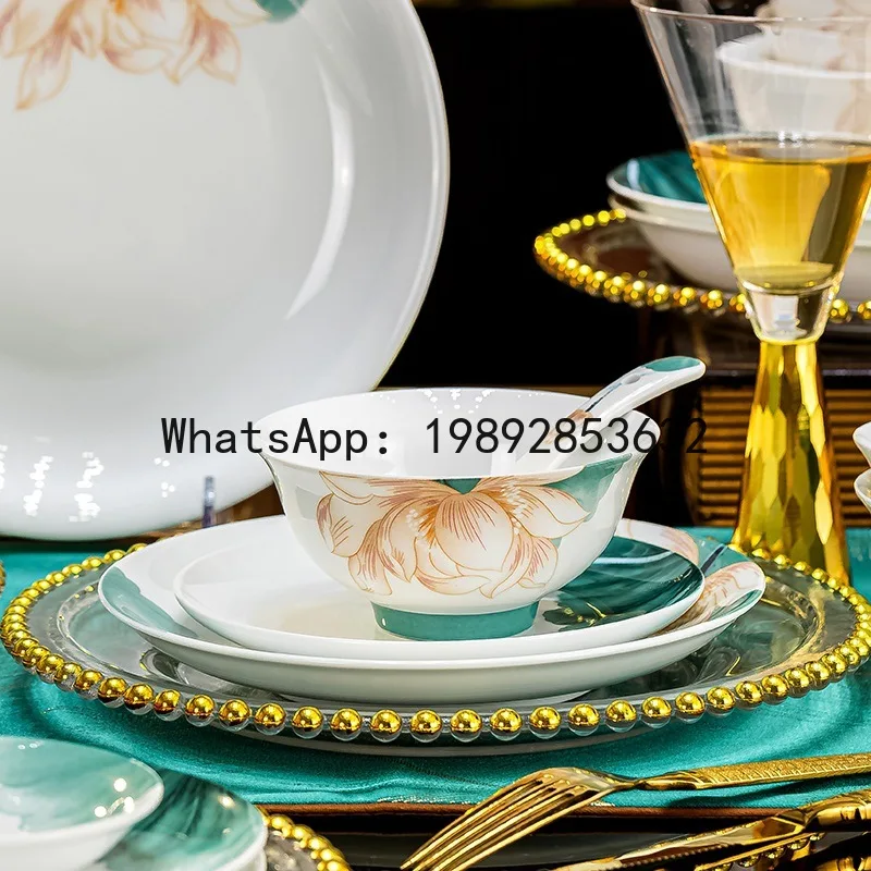 

x-14 underglaze color dish suit gift high white porcelain high temperature tableware dish plate combination complete set whole