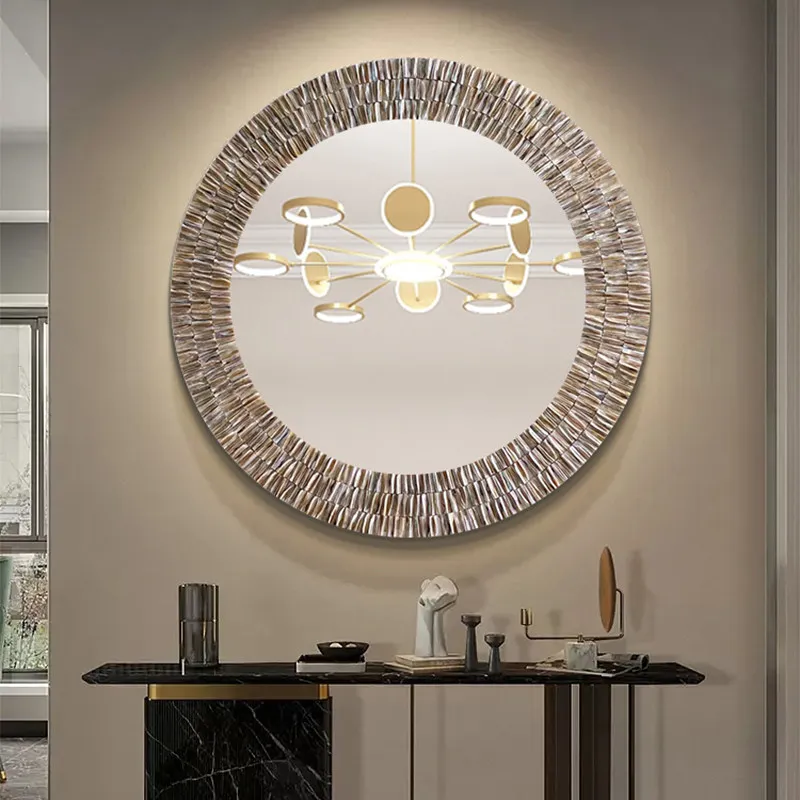 Luxury Small Mirror Wall Living Room Items Decoration Circular Circle Aesthetic Mirror Girls Makeup Espelhos Home Decorations
