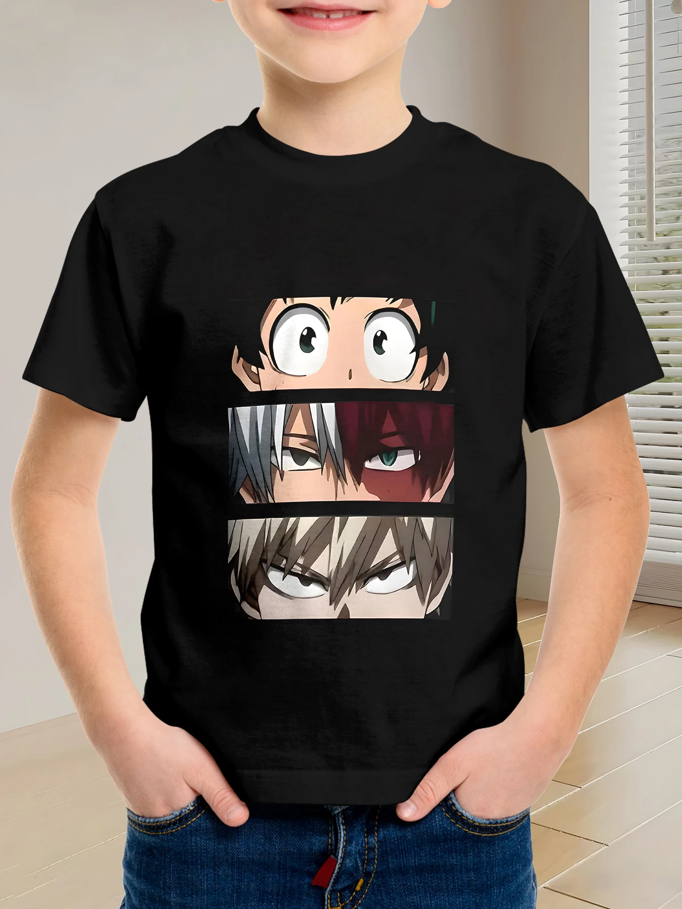 

Футболка с доской героя, аниме в модном и детском стиле