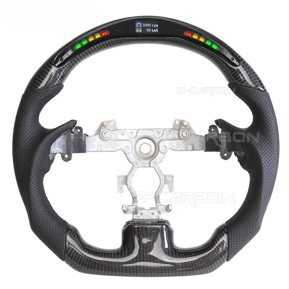 

Светодиодный руль из углеродного волокна D-образной формы с красной строчкой для INFINITI G25 G35 G37 QX50 Q60 2009-2013, автомобильные аксессуары