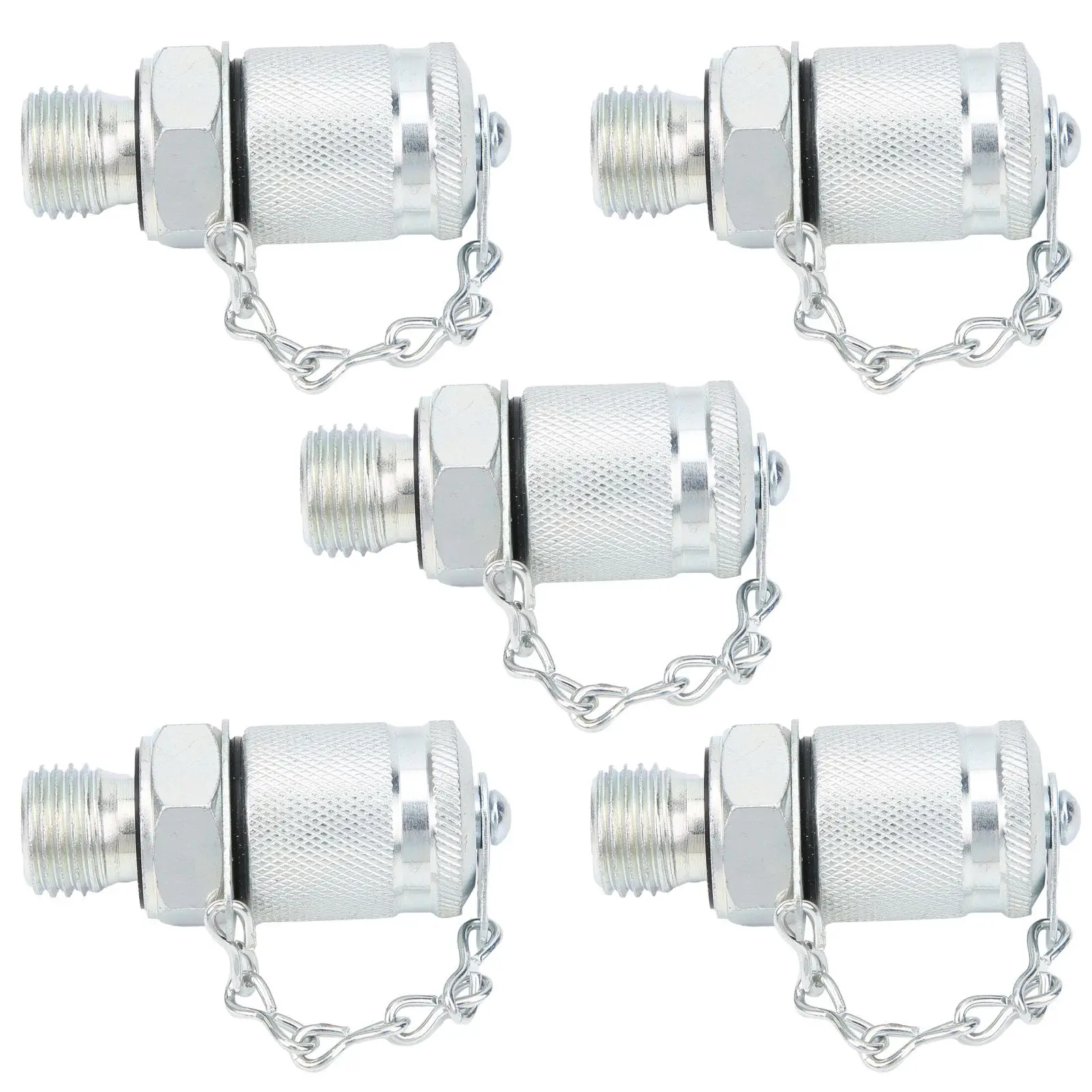 5Pcs Hydraulic Testing Adapter Thread Test Coupling Connectors Pressure Measuring PT/PPTM14 x 1.5