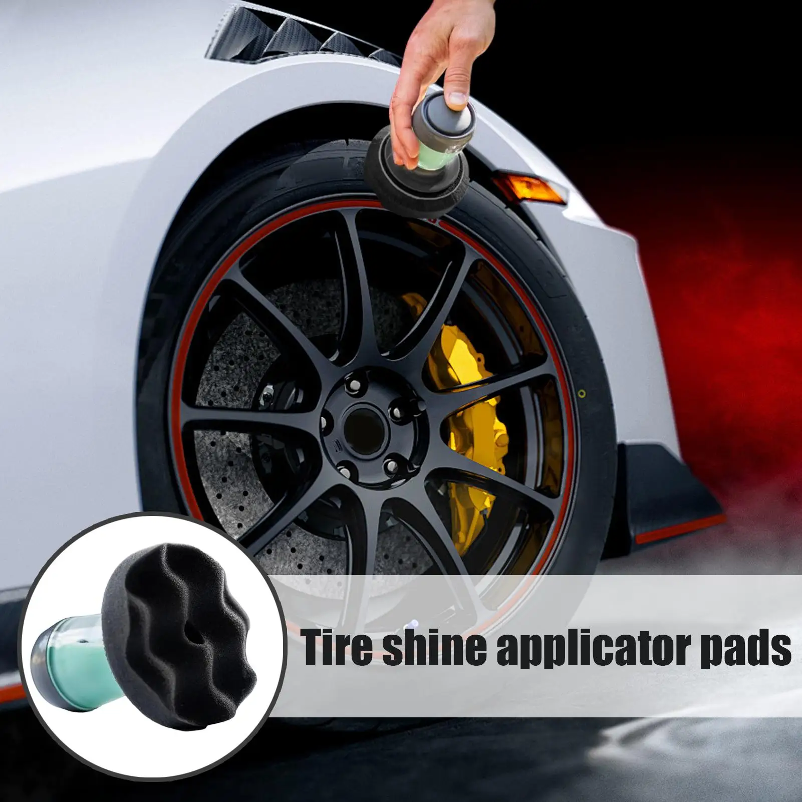 

Аппликатор для блеска шин, аппликатор для правки шин, инструмент с шестигранной ручкой, многоразовый, с равномерным нанесением для автодома, грузовика, минивэна