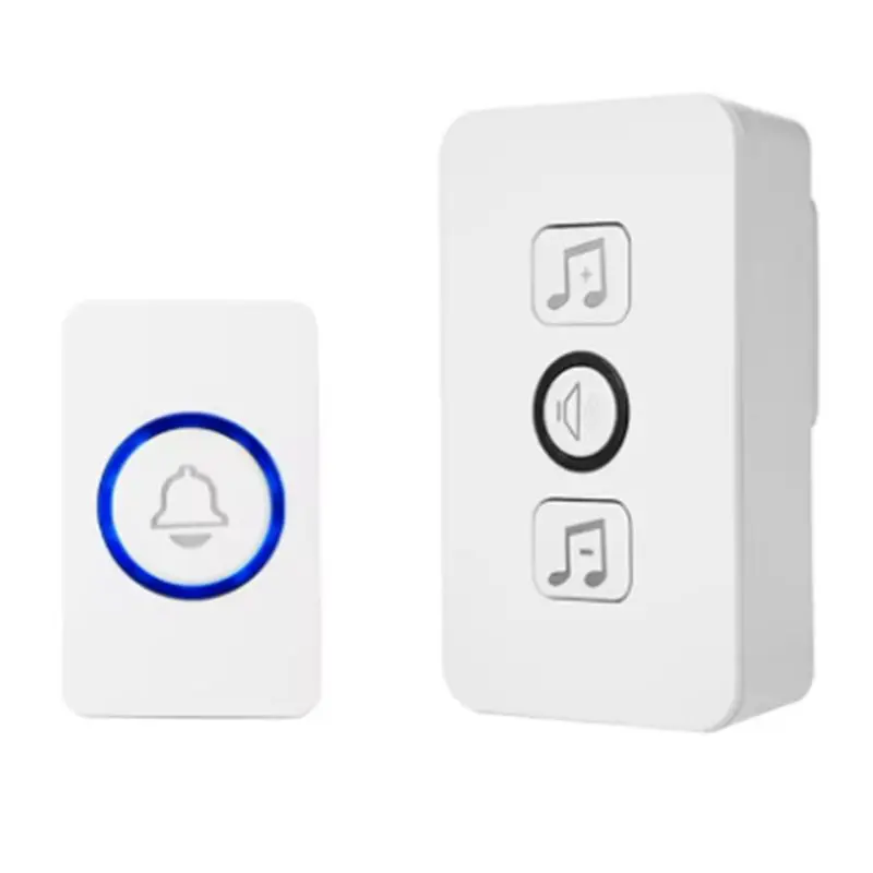 novo-a08r】-campainha-inteligente-sem-fio-para-casa-sistema-de-alerta-de-boas-vindas-controle-de-volume-de-nivel-4-para-idosos-plugue-americano-opcional