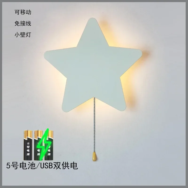 New Children's Room Wall Lamp Simple Modern Cartoon Cute Interior Decoration Boy And Girl Room Bedroom Bedside LED Wall Lamps