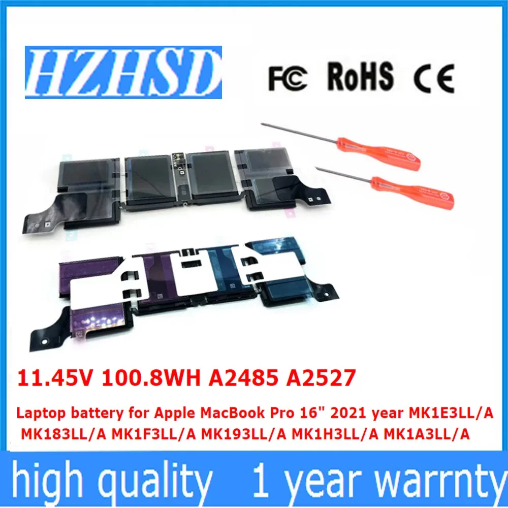 11.45V 100.8WH A2485 M1 A2527 A2780 M2 Original Laptop Battery for Apple MacBook Pro 16