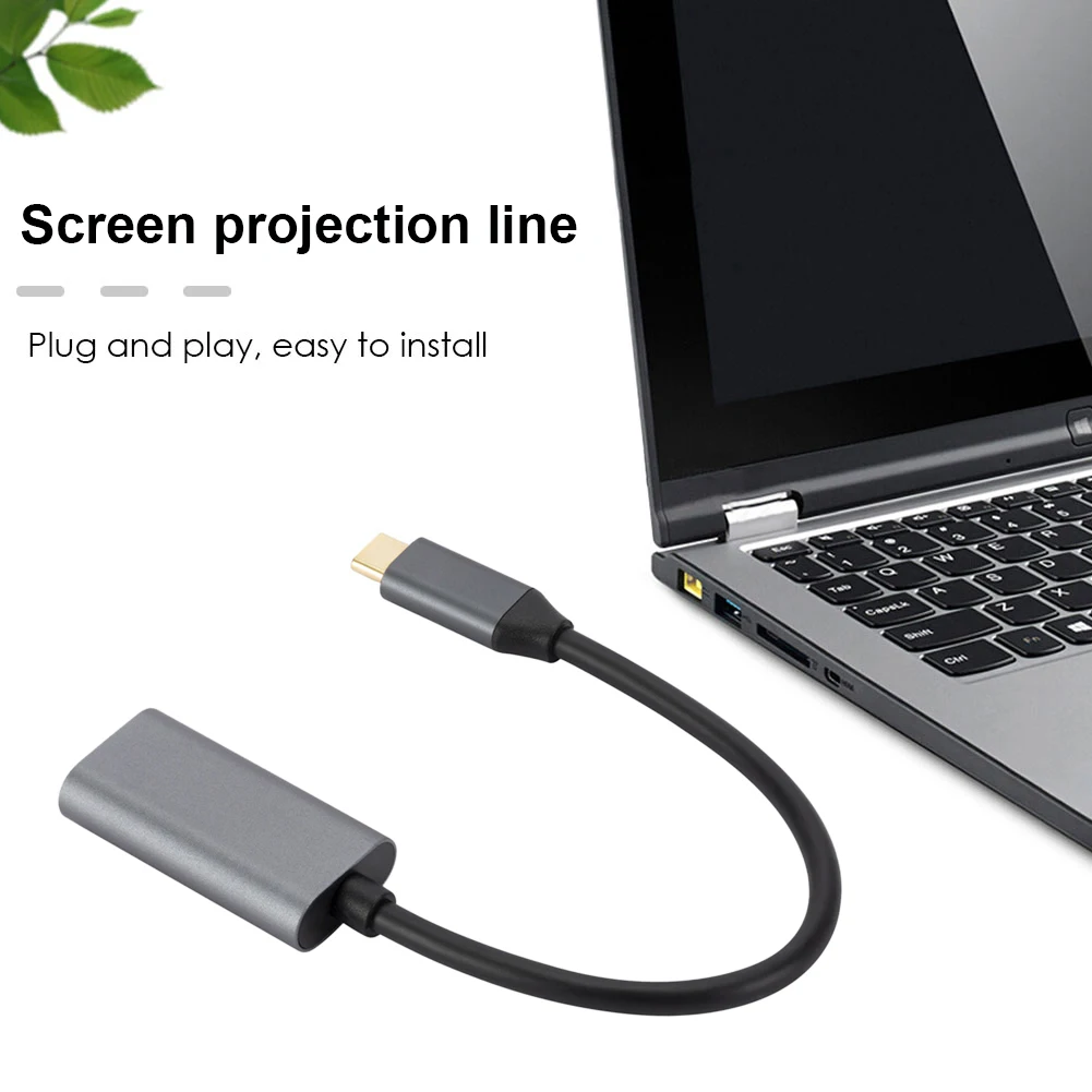 Type-C to HDMI-compatible Adapter Cable Android Phone Screen Projection Type-C to HDMI-compatible Cable Converter