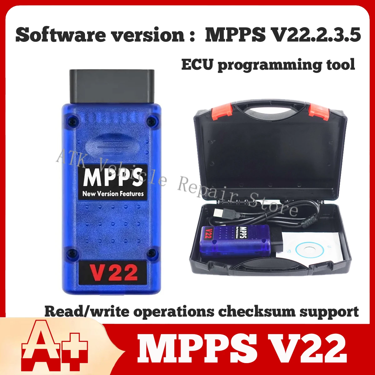 MPPS V22 With Tricore Boot Unlock Full Version ECU Chip Tuning OBD Reading Writing Data Power Upgrade No Lock No Frequency Limit