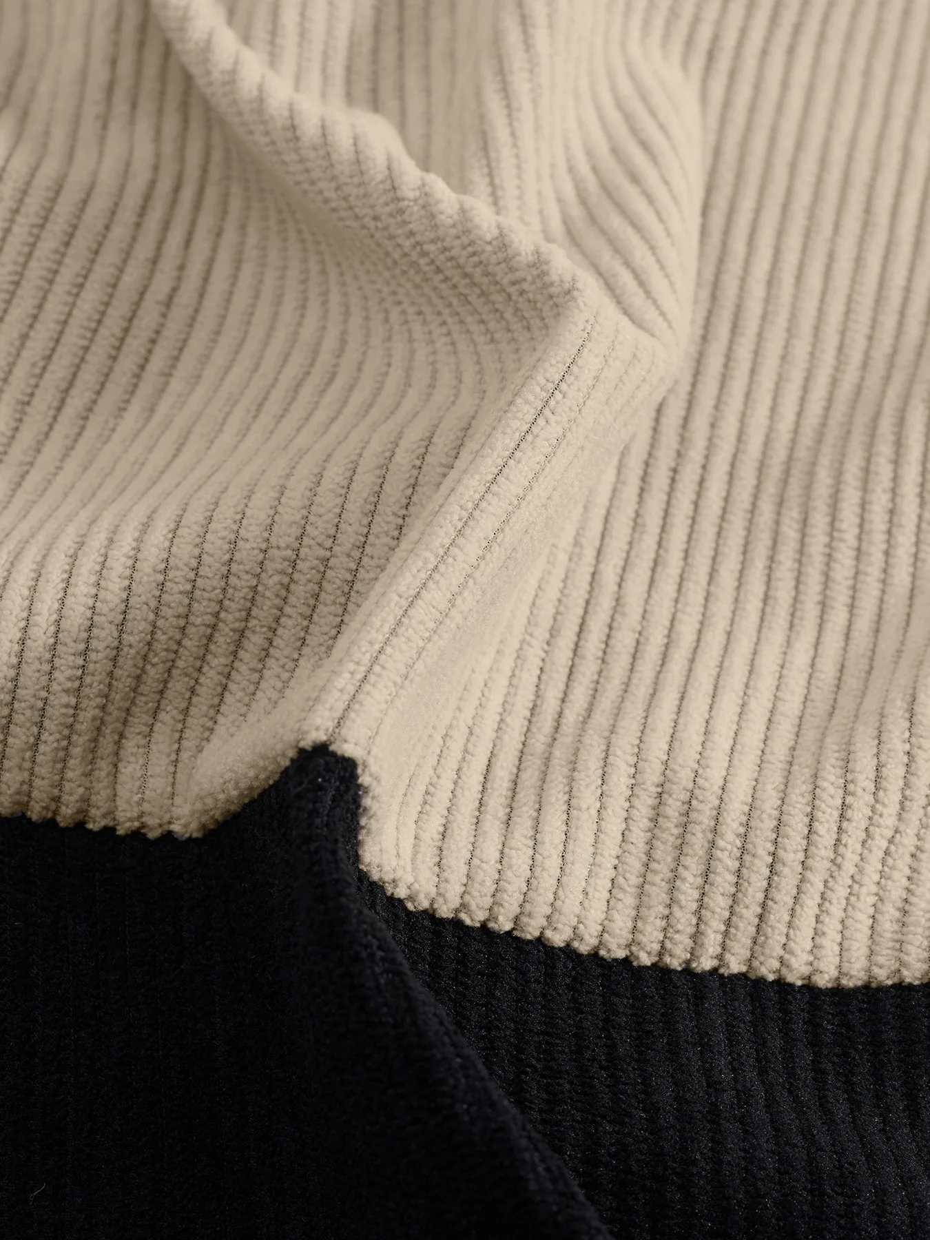 2026-Spring-Autumn-European-Men-Color-Block-Stand-Collar-Corduroy-Hoodie-Loose-Fit-Long-Sleeve-Pullover-Daily-Street-Outdoor-Spo