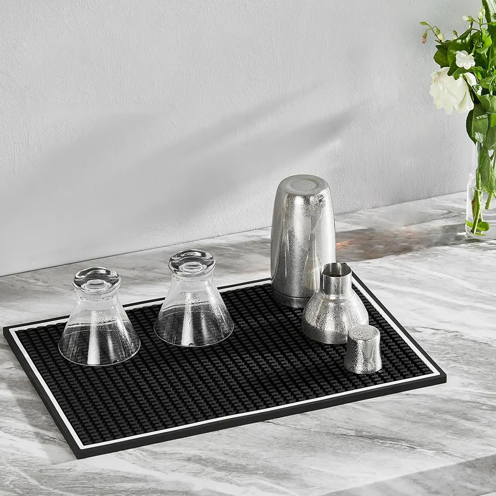 

Soft Rubber Nonslip Drain Pad for Coffee Maker Counter Table Top Bottle Drying Mats Kitchen Bartender Accessories