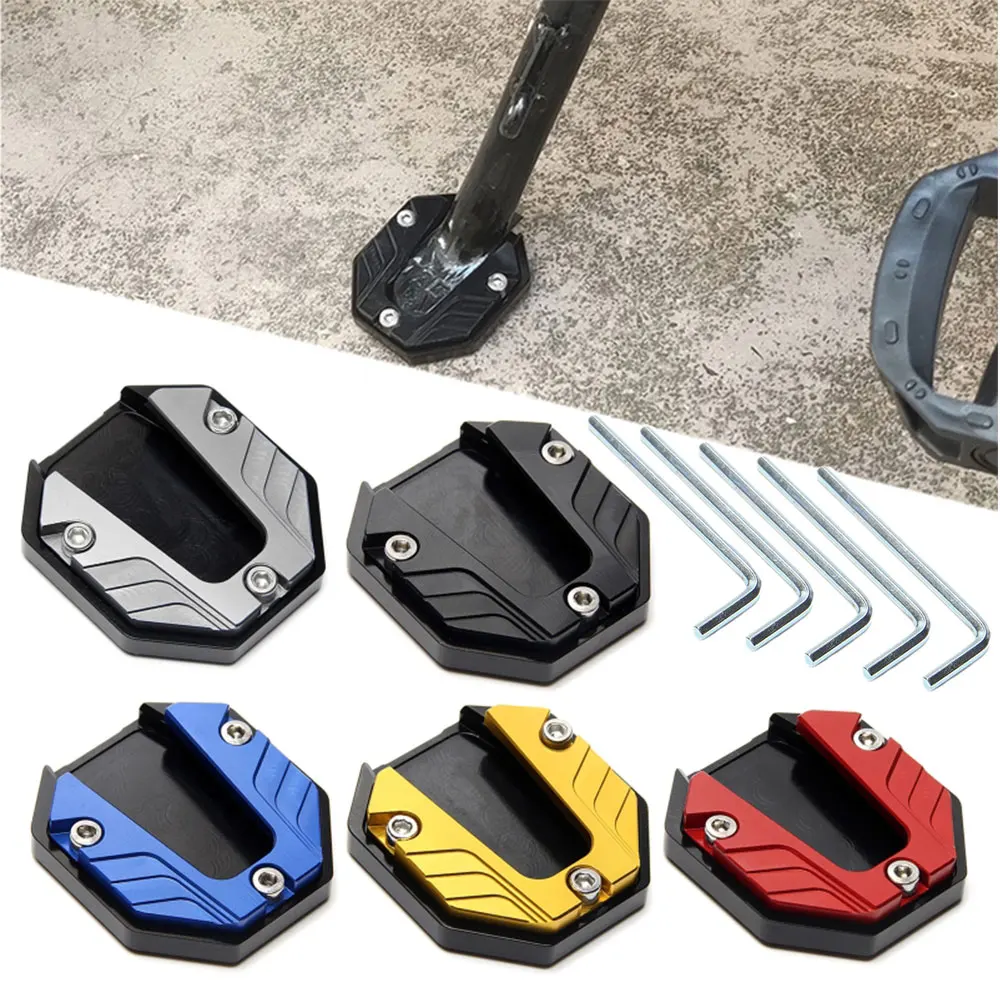 Universal Scooter Motorcycle Bike Kickstand Extender Foot Side Stand Extension Pad Support Plate Anti-skid Enlarged Base