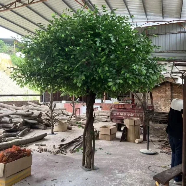 

D178 large interior decoration fake tree, winding cylindrical tree landscape, olive tree, simulated tree, to map customization