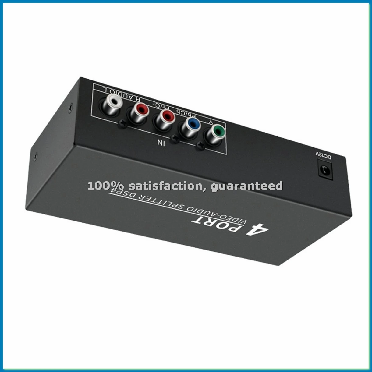 AV Component Video Audio Splitter 1 in 4 Out, 4-Way /YPbPr Component Video L/R Audio AV Splitter for DVD HDTV US Plug-ABFT