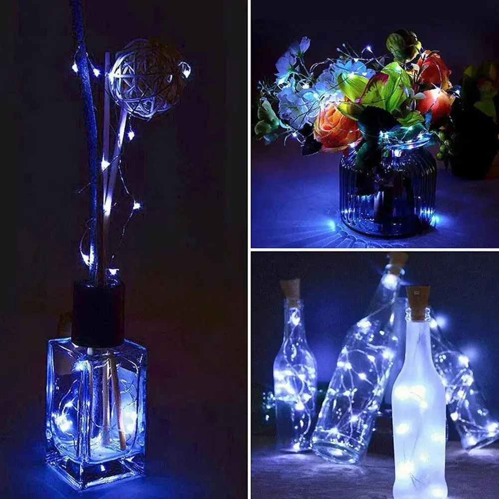 Cadena de luces LED de alambre de cobre, luz de hadas impermeable y a prueba de polvo, decoración romántica para vacaciones, boda, acceso comercial U3R0