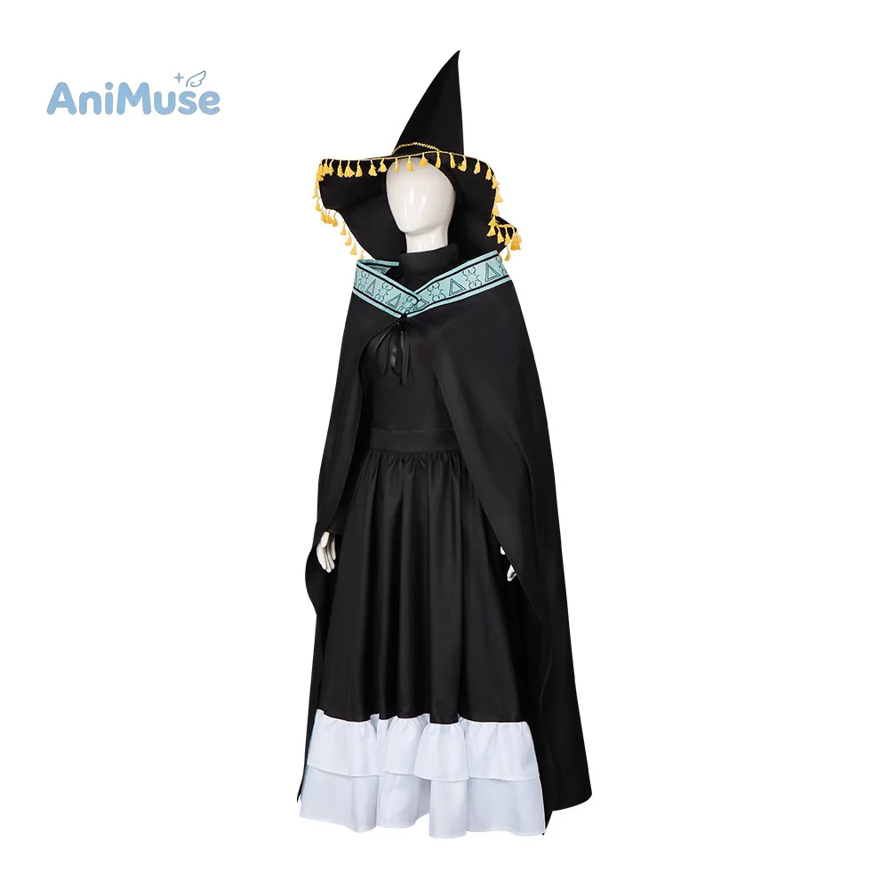 Witch Hat Atelier Coco Cosplay Costume Fan‑made Dark Black Witch Outfit Halloween Comic Con Halloween Party AniMuse view 4