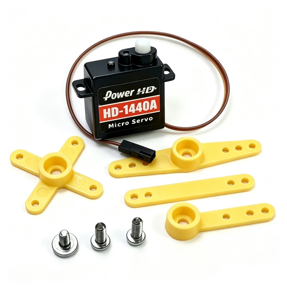 4pcs/lot Power HD HD-1440A 4.8-6.0V 0.8kg Micro Mini Analog Servo Compatible With Futaba/JR For RC Car Vehicle Robot Airplane