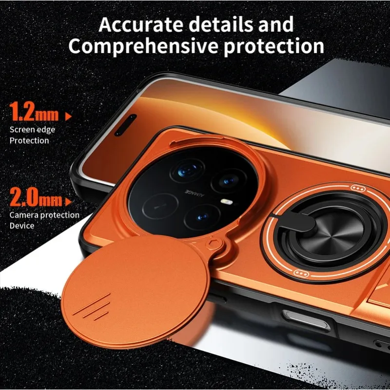 2in1 Ring Holder Magnetic Armor Case for Honor Magic 8 Pro 7 6 Lite X9d X9c X9b X8 X8c X7b X7c Slide Lens Protector Cover Funda view 6