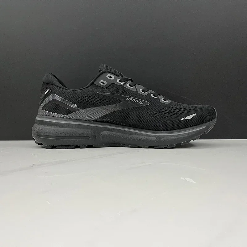 BROOKS Ghost 15 Black Ebony Running Shoes Women Men Long-Distance Road Sport Training Casual Sneakers