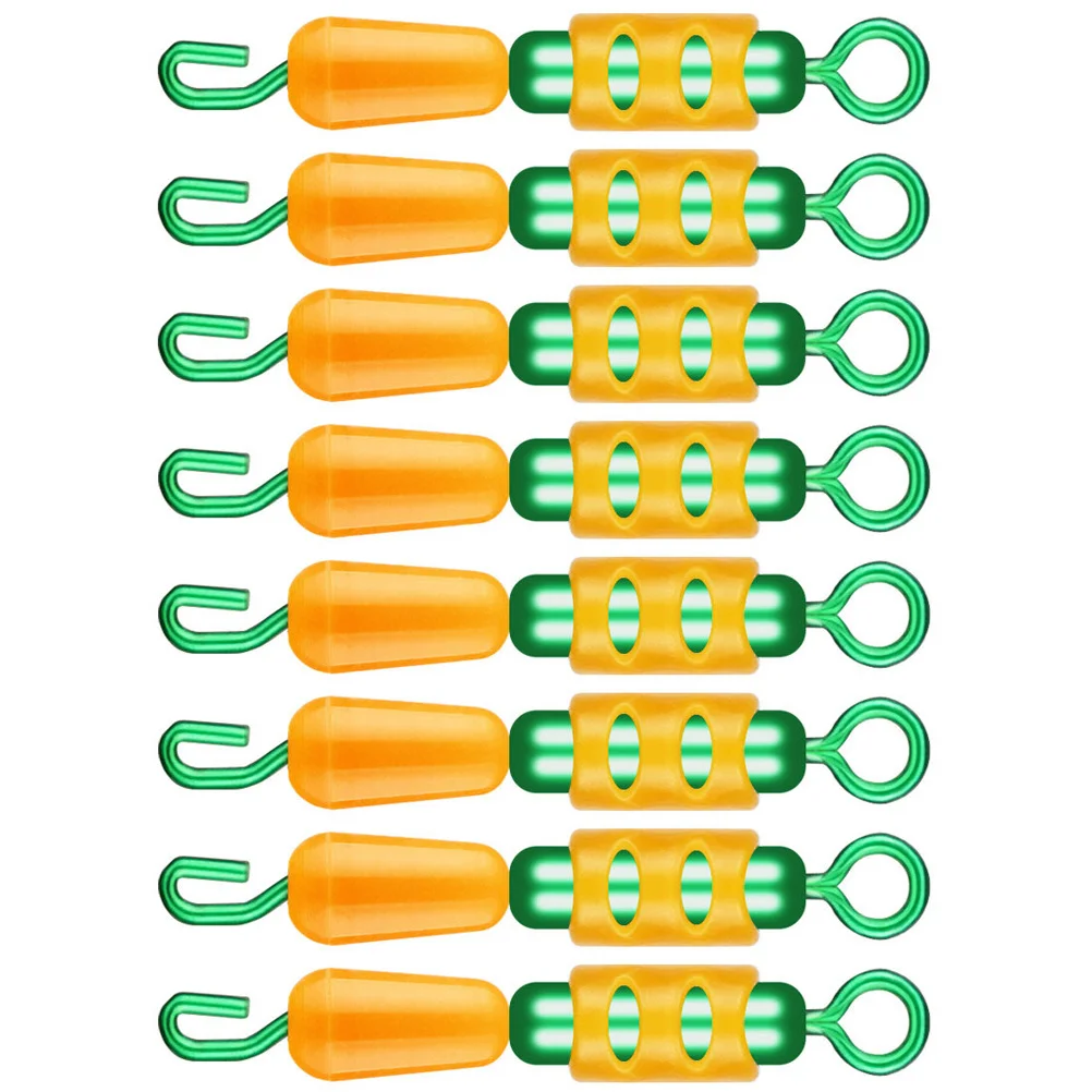 

8Pcs Spring Snaps for Fishing High Strength Lure Connectors Bearing Swivels Anti-Tangle Lightweight Portable Angling Barrel