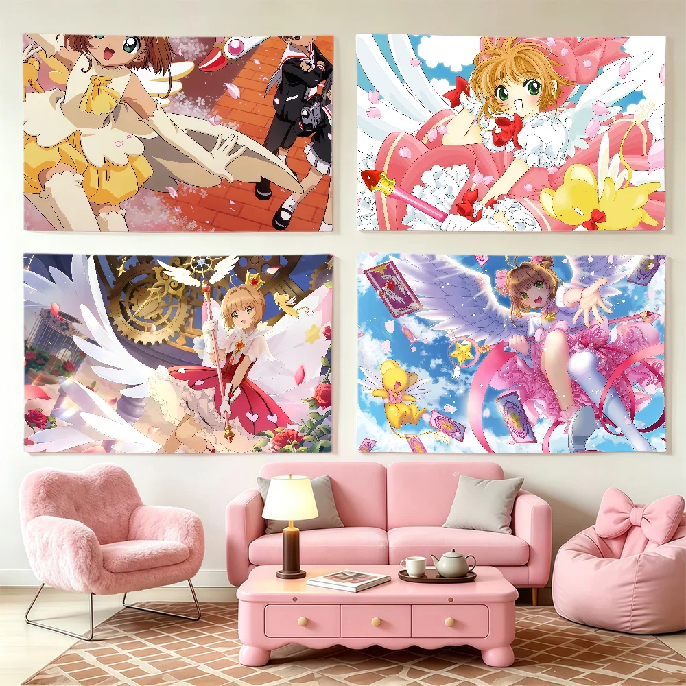 Comic C-Cardcaptor-R S-Sakura-A flag  Club Interior Wall Creative Pattern Living Room Wall Art Party Outdoor Decor