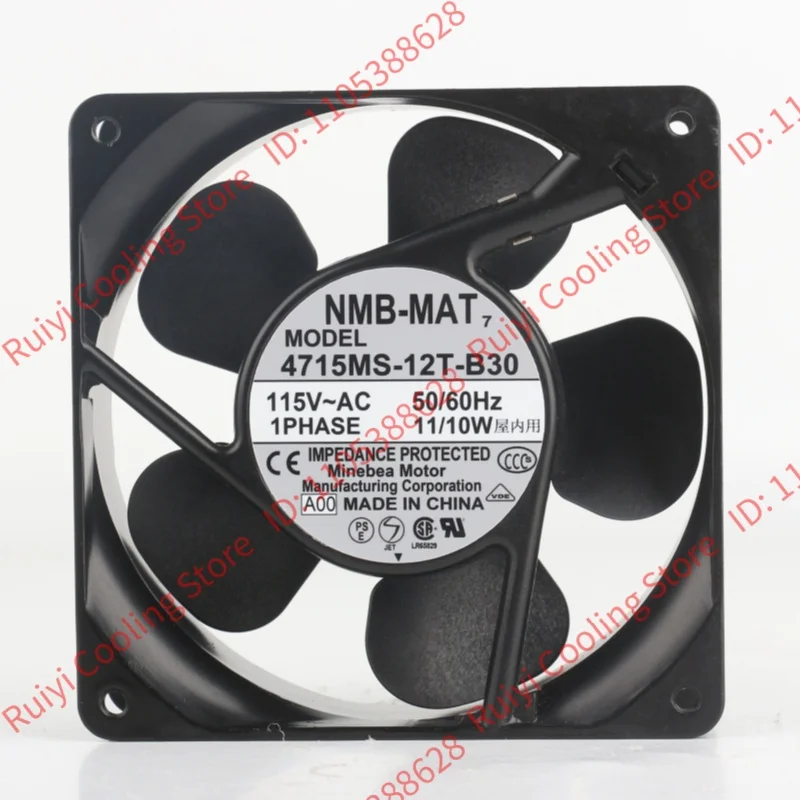Elevator control panel radiator cooling fan NMB  AC115V 11/10W 12038 120X120X38MM 12CM Cabinet Inverter 4715MS-12T-B30 /B50