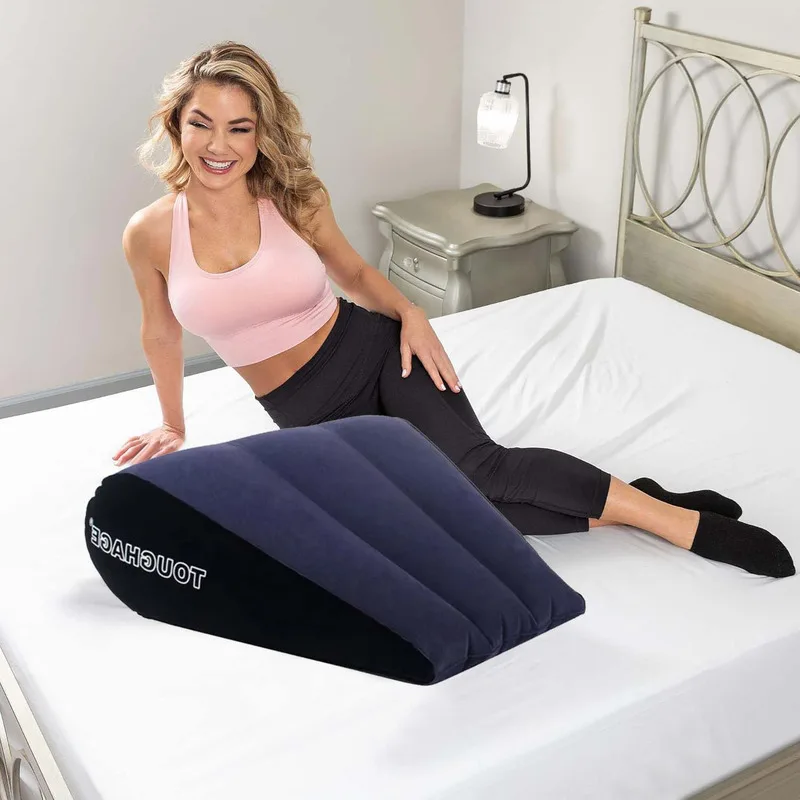 

Inflatable Travel Wedge Pillow Bed Cushion Leg Raiser Pillow For Swelling Relief Triangle Lumbar Support Leg Elevation Backrest