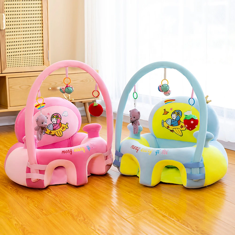 Siège de sécurité pour bébé, housse de canapé sans coton, peluche d'apprentissage pour bébé, chaise assise, jouets confortables pour tout-petits, bouffée de accent, peau lavable