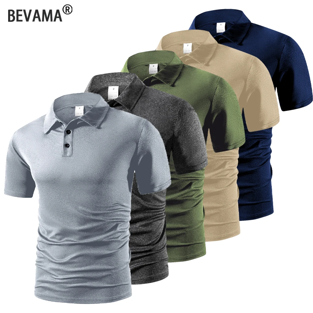 Polo transpirable de verano para hombre, camisetas de Color sólido, camisetas informales de trabajo diario, camisetas ligeras de manga corta para deportes al aire libre para hombre