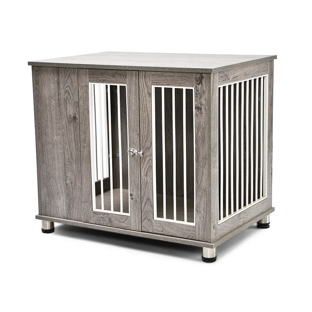 Dog Crate Furniture Manufacturer Direct Sale Luxury Panel Wood Pet Cage Dog Crate With Door