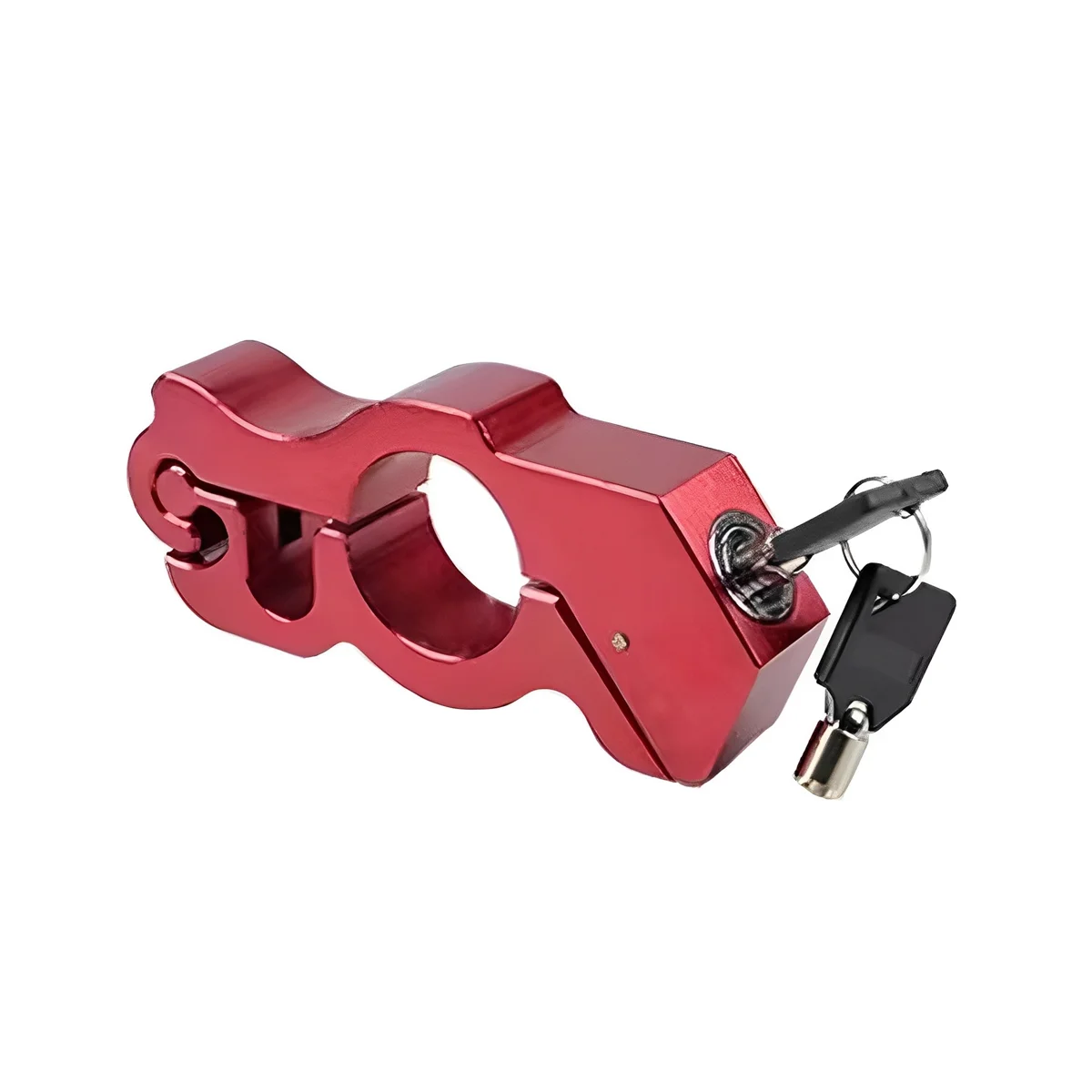 Motorcycle Lock, Handlebar Lock with 2 Keys, Anti Theft Motorcycle Brake Lock for Motorcycle Bike ATV Scooter - Red