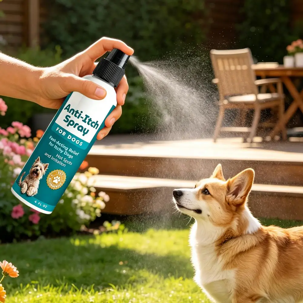 120ml Anti-Juckreiz-Spray für Hunde und Katzen, langanhaltend feuchtigkeitsspendend, lindert trockene Haut, sanfte Formel, beruhigendes Hautspray für Haustiere – Detail 4